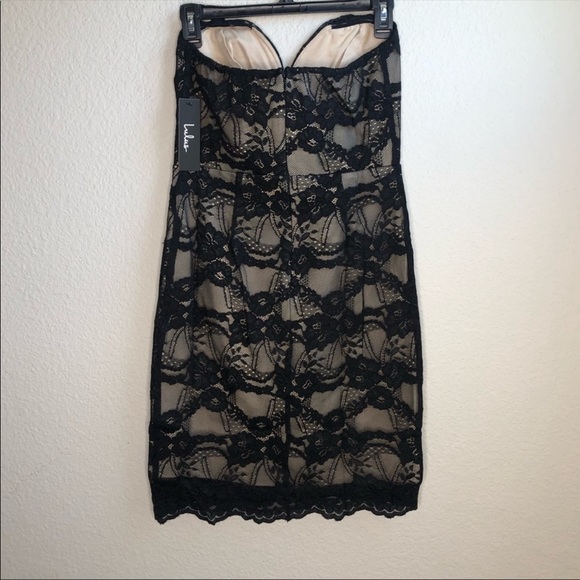MOVING SALE - Lulus lace overlay sweetheart black cocktail dress - Picture 8 of 11